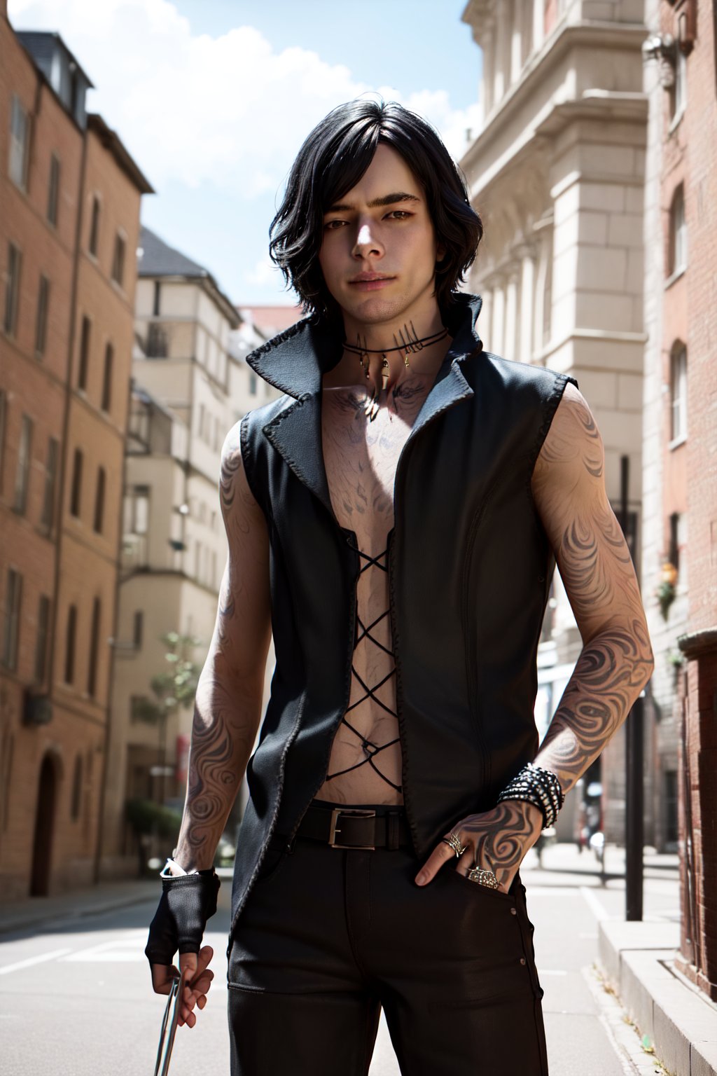 00096-956270615-(masterpiece, best quality_1.2), , cowboy shot, solo, male focus, 1boy, dmc5v, expressionless, hand in pocket, black hair, sleev.jpg